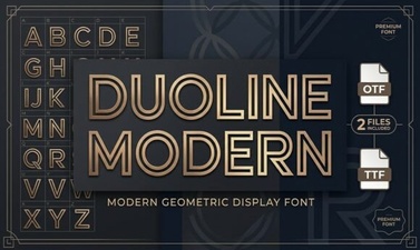 Duoline Font: Modern Design Typography