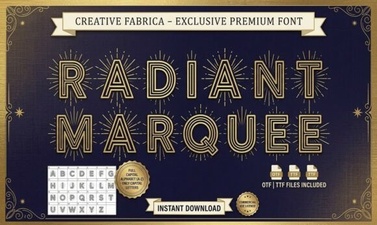 Radiant Marquee Font: Design Projects & Download
