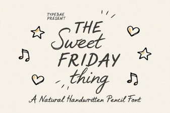 Sweet Friday Thing Font Style Guide